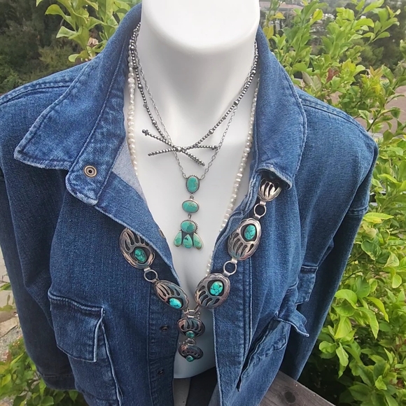 Native Navajo Bear Claw Belt or Larriet - Picture 4 of 16